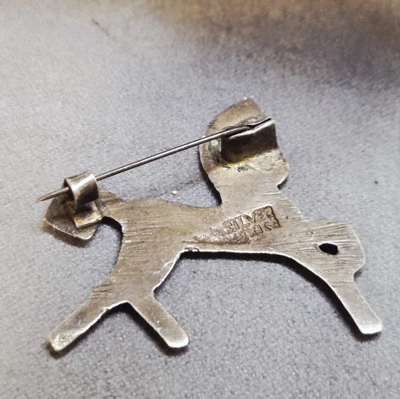 Vintage MCM Sterling Silver Prancing Horse Brooch - Picture 2 of 4